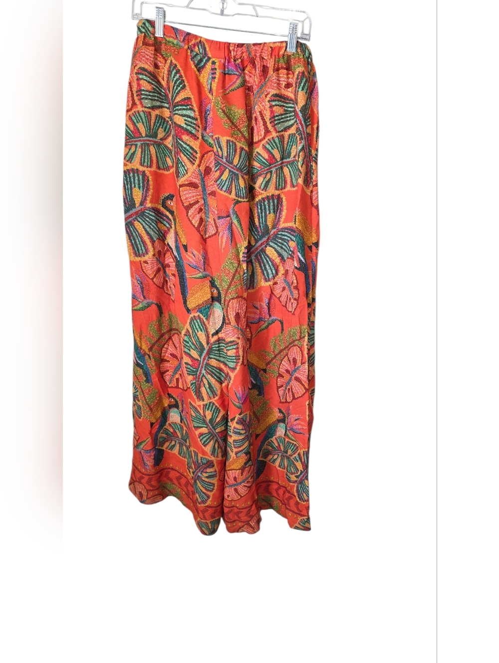 FARM Rio Orange Tropical Print Wide-Leg Pants - Picture 6 of 7